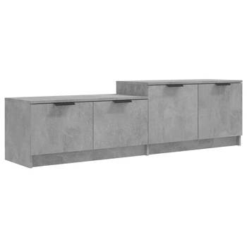 The Living Store TV-meubel Betongrijs 158.5 x 36 x 45 cm - Praktisch en stevig meubel van bewerkt hout