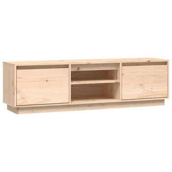 The Living Store Tv-meubel Grenenhout - naam - Kasten - 140x35x40 cm - Rustieke uitstraling