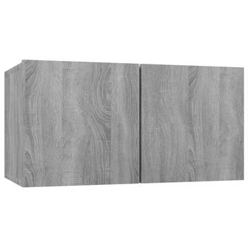 The Living Store TV-meubel - Hangend - 60x30x30cm - Grijs Sonoma Eiken