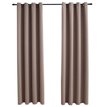 The Living Store Gordijnen - Elegant - Woonaccessoires - 140 x 225 cm -Taupe