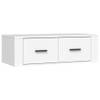 The Living Store Klassiek Hangend TV-Meubel - 80x36x25cm - Wit