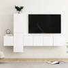 The Living Store TV-meubel - Bronson - Wandbevestiging - Wit - Spaanplaat - 60 x 30 x 30 cm - Trendy design