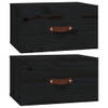 The Living Store Wandnachtkastjes - Massief grenenhout - 40 x 29.5 x 22 cm - 2 stuks