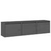 The Living Store TV-meubel Wandkast - 45 x 30 x 35 cm - massief grenenhout