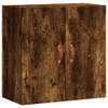 The Living Store Zwevende Wandkast - Smoked Oak - 60 x 31 x 60 cm - Duurzaam bewerkt hout