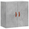 The Living Store Zwevende Wandkast - Betongrijs - 60 x 31 x 60 cm - Duurzaam hout