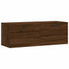 The Living Store Wandkast Bruineiken - 100 x 36.5 x 35 cm - Duurzaam bewerkt hout - Montage vereist