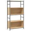 The Living Store Boekenrek Sonoma Eiken - 80 x 30 x 145.5 cm - Industrieel Ontwerp