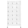 The Living Store Lockerkast 18 Vakken - 90 x 40 x 180 cm - Grijs Metaal