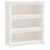 The Living Store Boekenkast 80x35x97 cm massief grenenhout wit - Kast