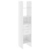 The Living Store Opbergkast - Hoogglans wit - 40 x 35 x 180 cm - Stevig en duurzaam