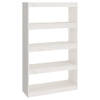 The Living Store Boekenkast Grenenhout - 80 x 30 x 135.5 cm - Wit