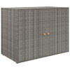 The Living Store Tuinkast Rattan - Grijze Opbergkist - 100x55.5x80 cm - Waterbestendig en Duurzaam