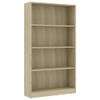 The Living Store Boekenkast - Sonoma eiken - 80 x 24 x 142 cm - 4-laags