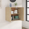 The Living Store Scandinavische Wandkast - 60 x 30 x 60 cm - Sonoma Eiken