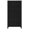 The Living Store Lockerkasten - Stalen opbergkast - 90 x 40 x 180 cm - Zwart