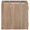 The Living Store - Wandkast - Massief teakhout - 46 x 25.5 x 40 cm - Natuurlijke afwerking