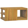 The Living Store Wandgemonteerde Badkaast - 60x45x30 cm - Massief Teakhout