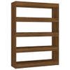 The Living Store Boekenkast - Brown Oak - 100 x 30 x 135 cm - Stevig en veelzijdig