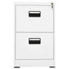 The Living Store Archiefkast - Staal - 46 x 62 x 72.5 cm - 2 lades - Slot