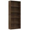 The Living Store Boekenkast 80x30x189 cm bewerkt hout bruineikenkleurig - Kast