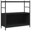 The Living Store Boekenrek Industrieel - 80 x 30 x 78.5 cm - Zwart