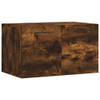 The Living Store Wandkast - Gerookt Eiken - 60 x 36.5 x 35 cm - Decoratief en praktisch