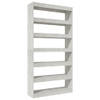 The Living Store Boekenkast Betongrijs 100x30x198 cm - houten kast met opbergruimte