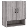 The Living Store Wandkast 60x31x70 cm bewerkt hout grijs sonoma eikenkleurig - Kast