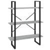 The Living Store Boekenkast - Opbergkast - 80 x 30 x 105 cm - Grijs Sonoma Eiken