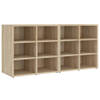 The Living Store Schoenenkasten 2 st 52-5x30x50 cm sonoma eikenkleurig - Kast