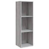 The Living Store Boekenkast - Eikenhout - 36 x 30 x 114 cm - Grijs Sonoma Eiken