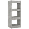 The Living Store Houten Boekenkast - Betongrijs - 40 x 30 x 103 cm - Stevig en praktisch