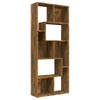 The Living Store Boekenkast Smoked Oak 67x24x161 cm - Praktisch en veelzijdig meubel