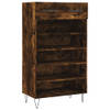 The Living Store Schoenenkast - Smoked Oak - 60 x 35 x 105 cm - Duurzaam hout - Voldoende opbergruimte