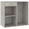 The Living Store Cosmeticakast - Betongrijs - 80 x 40 x 75 cm - Bewerkt hout