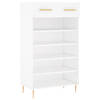 The Living Store Schoenenkast - Kasten - 60x35x105 cm - Wit