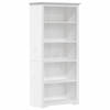 The Living Store Boekenkast 5-laags - 80 x 38 x 180 cm - Massief grenenhout - Wit