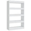 The Living Store Boekenkast - Hout - Wit - 80 x 30 x 135 cm - Stevig en veelzijdig