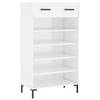 The Living Store Schoenenkast - Wit - 60x35x105 cm - Hoge Kwaliteit