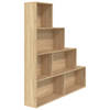 The Living Store Boekenkast - Sonoma Eiken - 155 x 24 x 160 cm - 6 open schappen