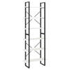 The Living Store Kast Industrieel - 80 x 30 x 210 cm - Massief grenenhout - Wit