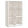 The Living Store Opbergkast - Grenenhout - 70 x 33 x 110 cm - Wit