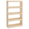 The Living Store Boekenkast/kamerscherm 80x30x135-5 cm massief grenenhout - Kast