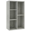 The Living Store Boekenkast Betongrijs 50 x 25 x 80 cm - Spaanplaat