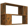 The Living Store Boekenkast - 100 x 24 x 63 cm - Gerookt Eiken