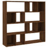 The Living Store Boekenkast Roomdivider - 105x24x102 cm - Bruineiken - Stevig materiaal