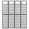 The Living Store Trellis - Grijs - Massief Vurenhout - 161 x 180 cm - Kamerscherm/Terrasscherm