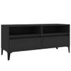 The Living Store TV-kast - Klassiek - Zwart - 100 x 34.5 x 44.5 cm - Veel opbergruimte