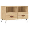 The Living Store Tv-meubel - Sonoma eiken - 80 x 36 x 50 cm - opbergruimte en presenteerfunctie